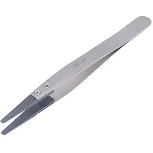 Anti Static Tweezers ESD Safe stevige vastklemmen Flat Tip Electronics Hand Tool voor halfgeleiderreparatie gemaakt van roestvrij staal en koolstofvezel Plastic BST2A -model