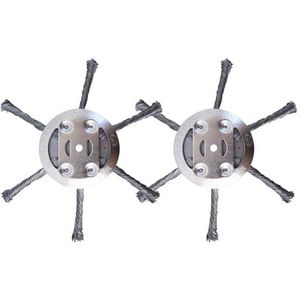 6 inch universele staaldraad grastrimmer kop voor elektrische draadloze draadtrimmers, bedrade trimmer blade disc voor grasmaaier tuingereedschap, 2 stuks