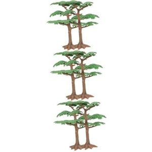 INOOMP 6 Stuks Micro Landschapsboom Dioramabomen Landschap Boom Kunstmatige Miniboom Micro-landschapsbomen Kleine Groenblijvende Bomen Nepplanten Voor Bureau Miniatuur Simulatie Boom Pvc