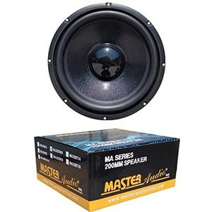 1 MASTER AUDIO MA20DW/4 professionele wooferspeaker 20 cm 200 mm 8"" 150 watt rms en 300 watt max 4 ohm voor auto, 1 stuk