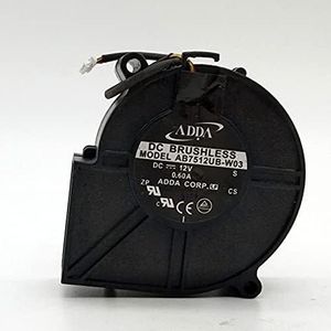 For -Wire Blower Fan for Computer Cases - Double Ball Bearing Design AB7512UB-W03 12V 0.6A 3 LMNCBVYA