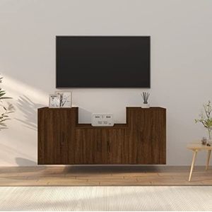CBLDF Meubels-sets-3-delige tv-kast Set Bruin Eiken Engineered Hout