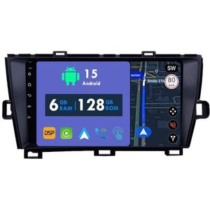 RoverOne Autoradio GPS voor Toyota Prius XW30 2009-2015 Carplay Android Auto Stereo Hoofdeenheid Bluetooth WiFi Radio Speler Sat Navigatie