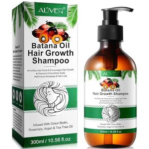 Batana Kruidenrijk Dikkere Voller Haar Shampoo, 300ml Rozemarijn, Arganolie & Uibiotine voor Dunner Wordend Haar