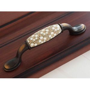 MOBYAT Keramische deurgrepen ronde kastknop antieke kledingkast keukenkast handvat lade knop 96 mm 1 stuk (kleur: 96 mm)
