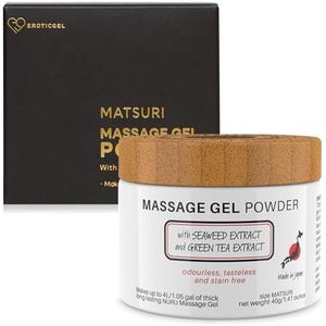Massage Gel Therapy Powder 40g | Seaweed & Green Tea | Made in Japan | Paraben & Glycerine Free | Makes 4 Litre