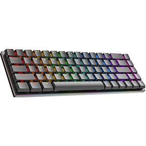 Ranked G65 Guardian 65% | Volledig Aluminium Frame | Hot-Swappable Mechanisch Gamingtoetsenbord | 68 Toetsen RGB LED voor PC/Mac | QWERTY ANSI US lay-out (Zwart, Gateron Low Profile Red)
