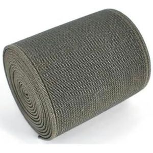 5 cm geïmporteerde rubberen band, gekleurde elastische band, dubbelzijdig en dik elastisch tape kleding naaiaccessoires - donker kaki