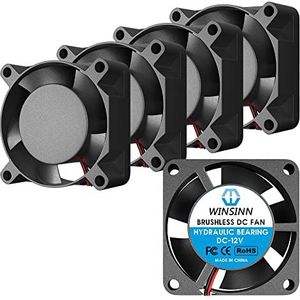 WINSINN 5 stuks 25 mm 12 V 25 x 10 mm borstelloze hydraulische ventilator voor doe-het-zelf mini-PCB/notebook/grafische kaart