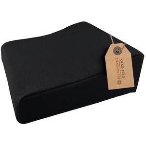 PrimoLiving Orthopedisch memory foam zitkussen - vaste zitverhoger - ergonomische 40x40x8/13 cm stahulp