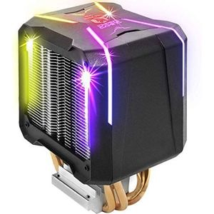 EMPIRE GAMING - GUARDIAN V201-Ventilator voor Processoren voor Computer-Aluminium Koeler met 4 Koperen Heatpipes-Processorkoeler RGB Addressable-CPU Koeler DIY-Geluidloos Koelelement-Intel en AMD