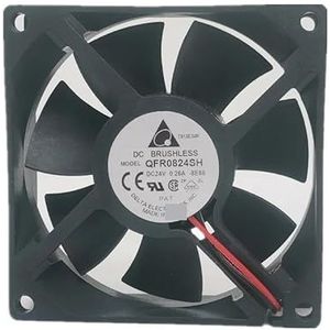 Voor delta QFR0824SH 8025 24V 0.26A 8cm 80 * 80 * 25MM frequentie computerbehuizing koelventilator