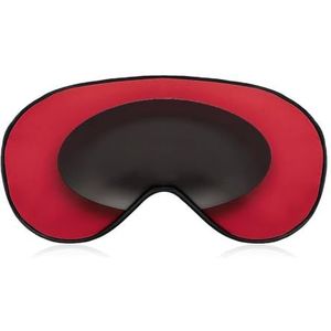 Rood-zwarte plaat slaapmasker, zacht en comfortabel nachtslaapmasker, gezichtsknuffelende, gewatteerde oogbedekking met verstelbare band voor diepe rust, reizen, ploegendienst