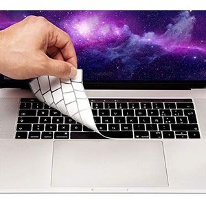 MyGadget toetsenbordbeschermer QWERTY (Italië) voor Apple MacBook Pro 13 ""15"" (vanaf 2016) & MacBook 12"" - siliconen beschermfolie - zwart