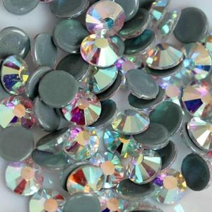 Glitter Gems SS3-SS50 Flatback Stones Clear Crystal Non Hotfix Rhinestones Nail Art Decoratie Rhinestones Y0100-Crystal AB Hot Fix-SS2 1mm-1440st