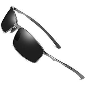 Aoron Gepolariseerde zonnebril heren, outdoor, sport, bril met uv-bescherming, grijs, One Size