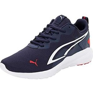 PUMA Unisex All Day Active Jr Sneakers voor kinderen, Peacoat Puma White High Risicovit Red, 38 EU