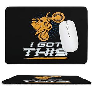 Motocross Dirt Bike I Got muismat antislip muismat rubberen basis muismat voor kantoor laptop thuis 7,9 x 9,4 inch