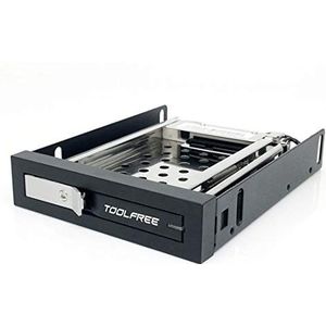 TOOLFREE 2,5 inch diskettestijdlade enkele/dubbele bay schijfschijf SATA 6 Gbps voor HDD/SSD hardeschijfbehuizing extractiedoos (enkele bay)