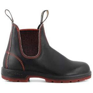 Blundstone Unisex Volwassenen Classic Series Lederen Chelsea Enkellaarzen, Zwart/Rood, 35.5 EU