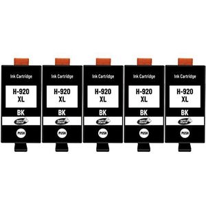 Happy Printer 5 XL cartridges compatibel met HP 920 920XL Zwart bedoeld voor HP OfficeJet 6000 6500 6500a 6500a plus 7000 7500a