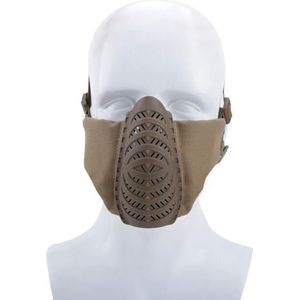 Tactisch Halfmasker, voor Airsoftbescherming Tactisch Gamen Cs-Gamen en Halloween Cosplay(Mud Color)