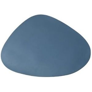 4 stuks PU lederen placemats for tafel waterdichte antislip tafelmat geschikt for keuken eetkamer feest buiten(Color:4Pc Blue,Size:Cup mat 11x13.5cm)