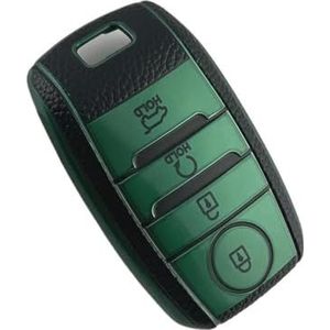 Autosleutel beschermhoes TPU 3 4 Knoppen Autosleutel Case Cover Voor Sportage Voor Cerato Voor Optima K3 K5 Voor Sorento Voor Niro LX EX Voor Niro S Touring 2016 Sleutel Shell(4 Buttons green)