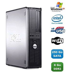 PC DELL Optiplex 760 DT Intel Dual Core E5200 2,5 GHz 8 GB DDR2 250 GB WiFi XP Pro (gereviseerd)