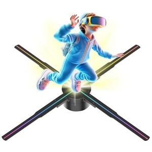 3D-holografische ventilator 65cm 3D Hologram Fan LED Verlichte Bord Vakantie Reclame Verlichting Afstandsbediening Display Afbeelding Video Hologram Projecter voor borden van bedrijfswinkels, bars