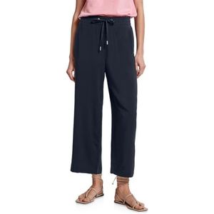 STREET ONE - Style Emee - Zomerbroek - Deep Blue - Met Elastische Tailleband en Trekkoord