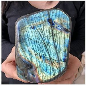 Natuurlijke Labradoriet Quartz Crystal Mineraal Quartz Crystal Specimen Spectroliet Healing Healing Crystal (Maat: 800g)