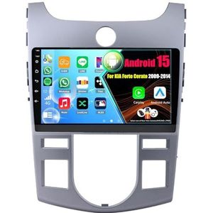 Android 15 Autoradio Voor KIA Forte Cerato 2009-2014 met Draadloze Carplay Android Auto, 9 Inch Autoscherm Soporta Bluetooth WIFI GPS FM/RDS(A,8Core(2+32GB))
