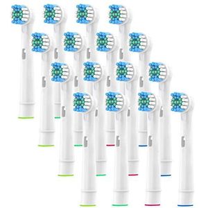 YanBan 16 stks Vervanging Tandenborstelkoppen Compatibel met Oral b Elektrische Tandenborstel Vullingen, voor Precisie Schoon, voor Professionele Zorg Vervanging Borstelkoppen