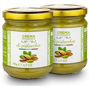 Schattige pistache crème | 40% pistache | 2 x 190 g | Brontedolci | Italië