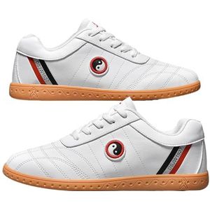 ForceRoute Taichi schoenen, vechtsportschoenen, Taekwondoschoenen, vechtsporten Kung Fu sneakers, leer, kinderen, voor heren en dames, uniseks, licht, antislip, ademend, voor wandelen en fitness