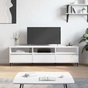 AUUIJKJF Entertainment Centra & TV Stands TV-meubel Wit 150x30x44,5 cm Engineered Houten Meubels