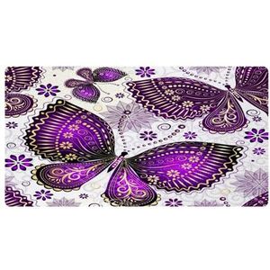 VAPOKF Mandala-bloemmotief vlinder keukenmat, antislip wasbaar vloertapijt, absorberende keukenmatten, loper, tapijten voor keuken, hal, wasruimte
