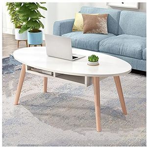 Kleine salontafel Koffietafel ovale cocktail tafel kleine woonkamer slaapkamer sofa multifunctionele opslag rack TV tafel theetafel 100 × 50 × 42cm Kleine Theetafel (Color : B)