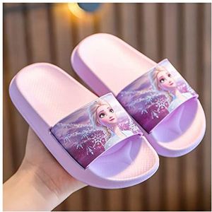 Dames Zomer Slippers Slippers bevroren prinses slippers Eva Zomer antislip flip-flops kinderen water schoenen meisjes doucheplippers Sloffen (Color : 1, Size : 26-27-Insole 17 cm)