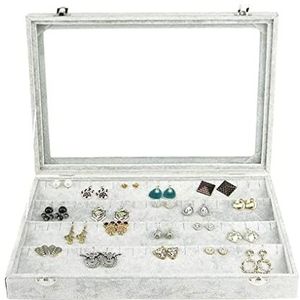 Sieradendoos Sieradenorganizer 10 Verschillende Ontwerpen Helder Glazen Deksel Fluwelen Sieraden Organisator Doos Sieraden Showcase Voor Horloge Oorbellen Ringen. Juwelendoos Sieradendoosje (Color :