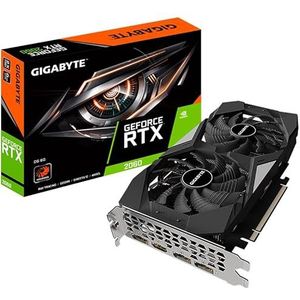 Gigabyte Grafische kaart NVIDIA GeForce RTX 2060|6 GB|192 bit|PCIE 3.0 16x|GDDR6|Geheugen 14000 MHz|GPU 1680 MHz|Dual Slot Fansink|1xHDMI|3xDisplayPort|GV-N206-6GDV. 2.0