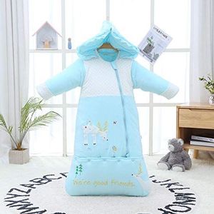 NEWELLYY Baby Meisjes Jongens Wandelwagen Wraps Slapen, Baby katoen anti-kick quilt, verdikte envelop slaapzak-blauw_130cm, Zuigeling Peuter Dikke Warm Fleece Gebreide