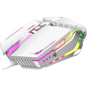 G7 Bedrade Gaming Muis 7 Knoppen 3600 DPI LED Optische USB Computer Bedrade Muis voor Desktop Laptop PC Gamer Muis (WIT)