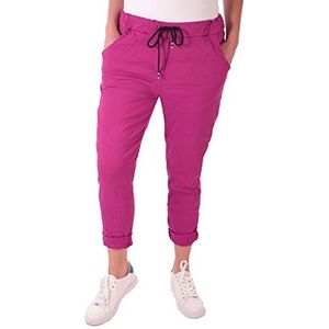 FASHION YOU WANT Dames broek stretch sweatpants joggingbroek voor vrije tijd boyfriend baggybroek, braambes, 42/44 NL