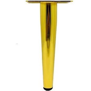 4 stuks 10-55 cm poten for metalen meubelen zwarte goud slaapbank ijzeren salontafel voet en bureaustoel dressoir kast vervanging voeten Cheerfully (Color : Gold-25cm-A-4PCS)