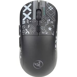 2.4G Draadloze Muis, muis Laag Geluidsniveau, Mooi Ontwerp Type C Opladen 5 Niveaus DPI voor Pc (Zwart)