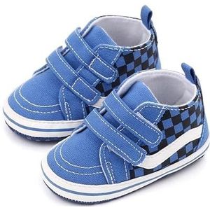 Pasgeboren Baby Jongens Schoenen Pre-Walker Zachte Zool Kinderwagen Schoenen Baby Schoenen Lente/Herfst Canvas Sneakers Bebes Trainers casual Schoenen (Color : Blue348, Size : 12cm)