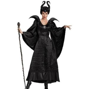 Halloween Cosplay Kostuum Maleficent Dark Witch Demon Queen Kostuum, Vrouwelijke Carnaval Prestaties Kostuum Jurk (Color : A, Size : L)