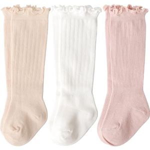 DRESHOW Baby Meisje Knie Hoge Sokken Peuter Jurk Sokken Baby Kous Katoen Baby Sokken
